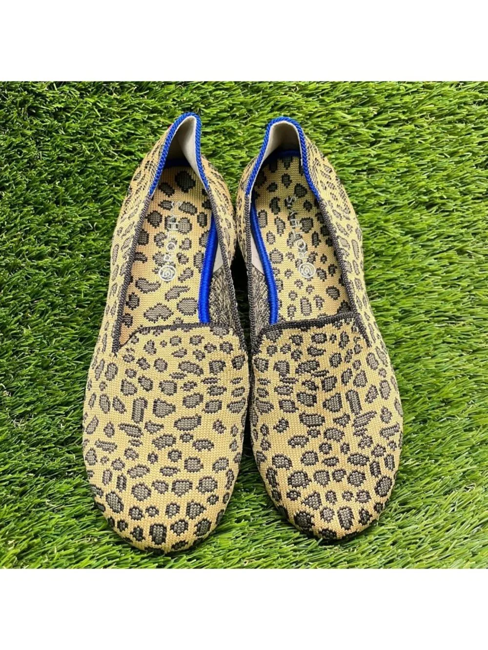 Rothy's The Loafer Leopard Girls Size 4Y Beige Black Casual Slip On Flats Shoes